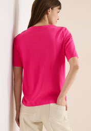 T-Shirt Regular Fit aus Bio-Baumwolle - 17492 beetroot pink - Pink