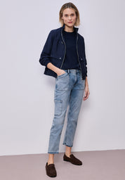 Cargo-Jeans CHARLIE Loose Fit - 17631-Bleached Washed - Blau