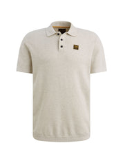 Poloshirt Regular Fit aus Baumwolle - 910-Bone White Melee - Grau