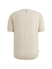 T-Shirt Rundhals Regular Fit - 7013-Bone White - Creme