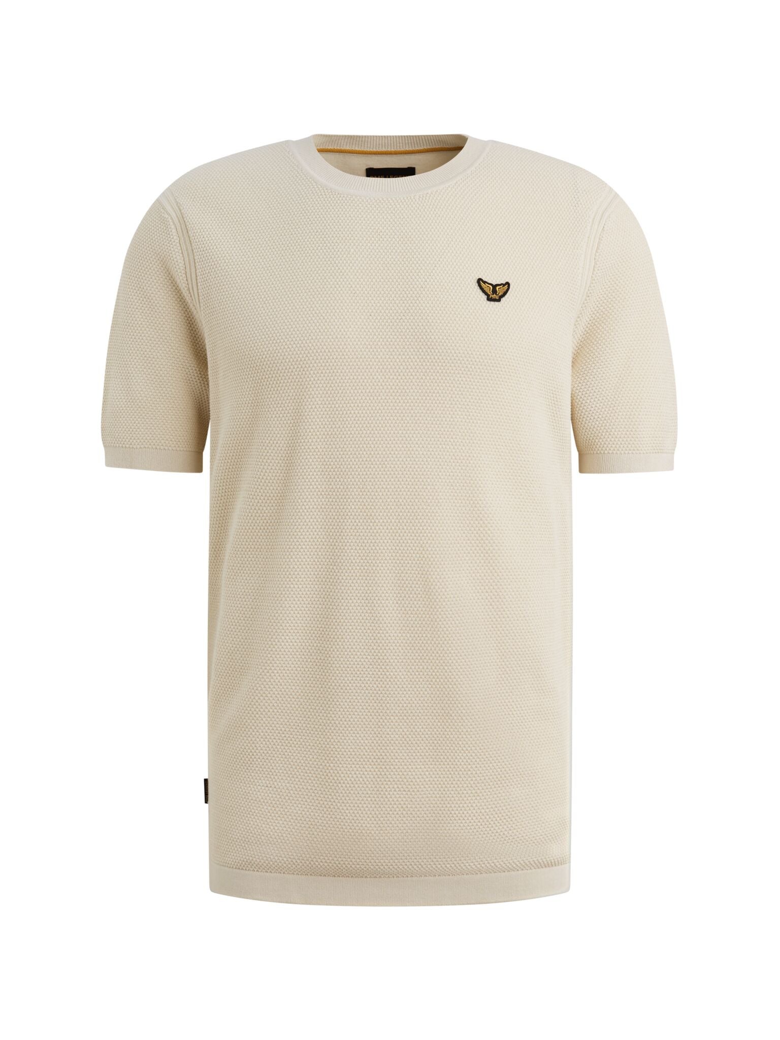 T-Shirt Rundhals Regular Fit - 7013-Bone White - Creme