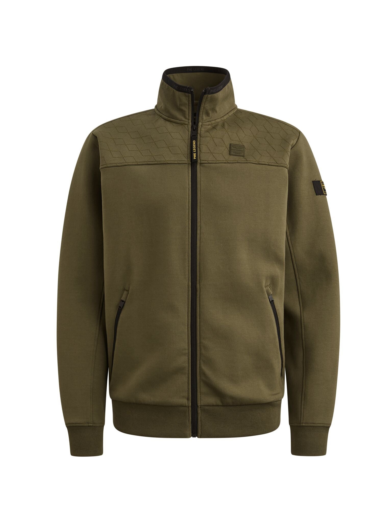 Sweatshirtjacke aus Baumwollmix - 6415-Ivy Green - Grün