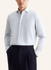 Hemd SPREAD KENT 98 Slim Fit - 54 - Grün | Weiß