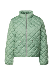 Steppjacke mit Stehkragen - 6204-BLUE GREEN - Grün