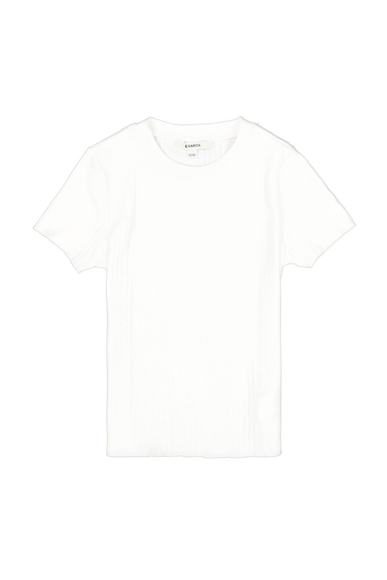 T-Shirt gerippt aus Baumwollmix - 53-off white - Weiß