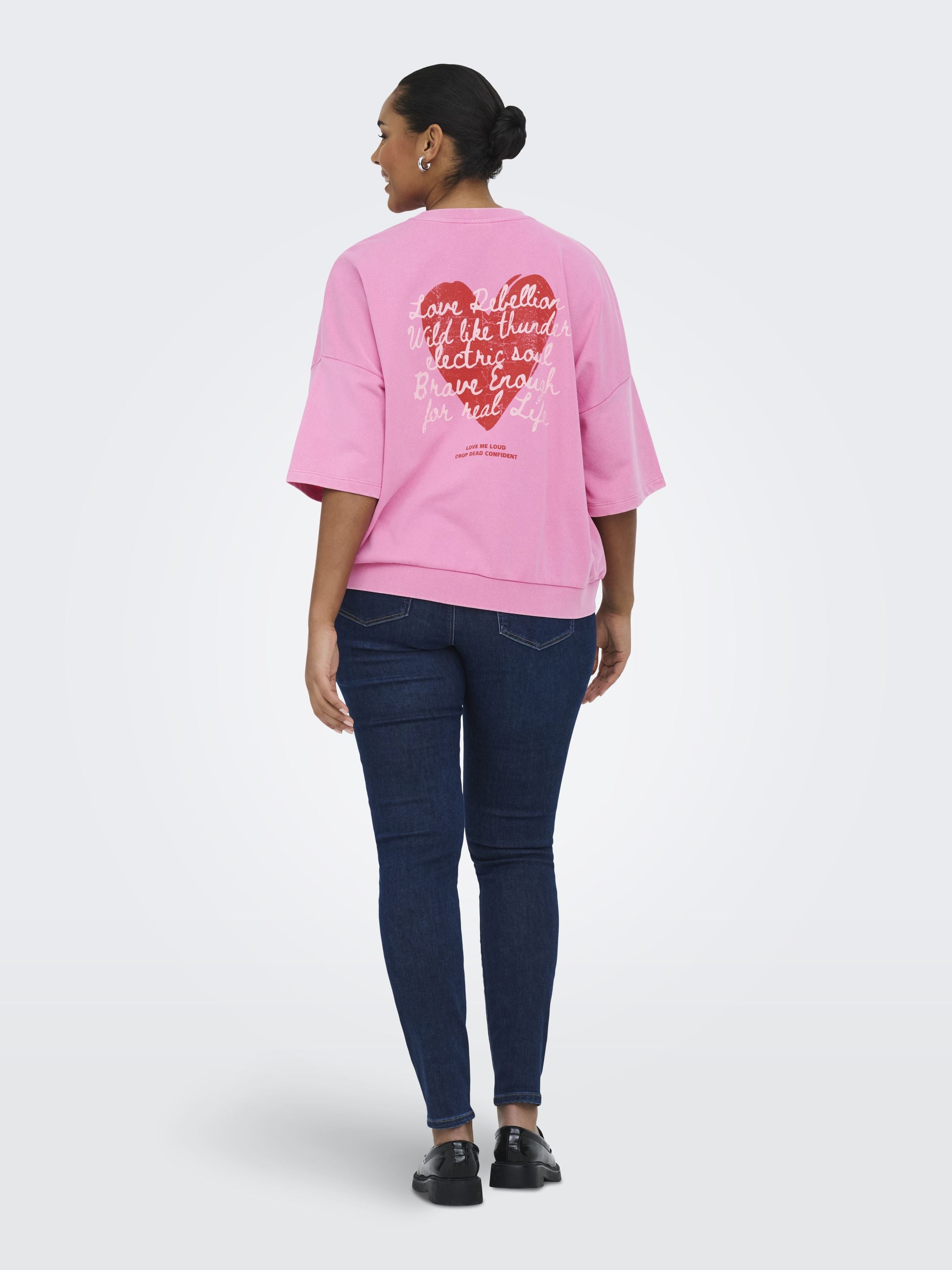T-Shirt LUCILLA Boxy Fit - Wild Orchid/Lucilla heart - Pink