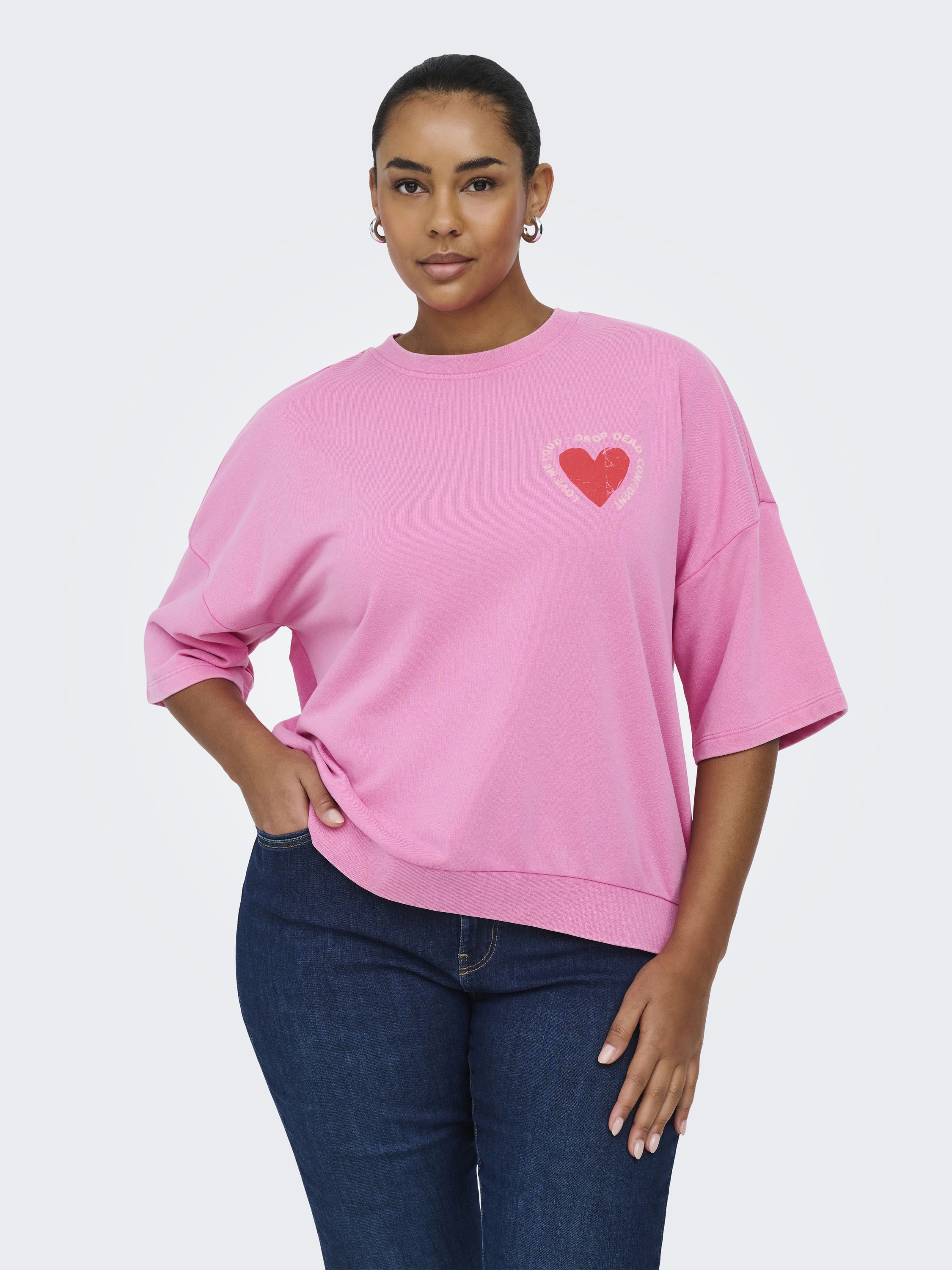 T-Shirt LUCILLA Boxy Fit - Wild Orchid/Lucilla heart - Pink