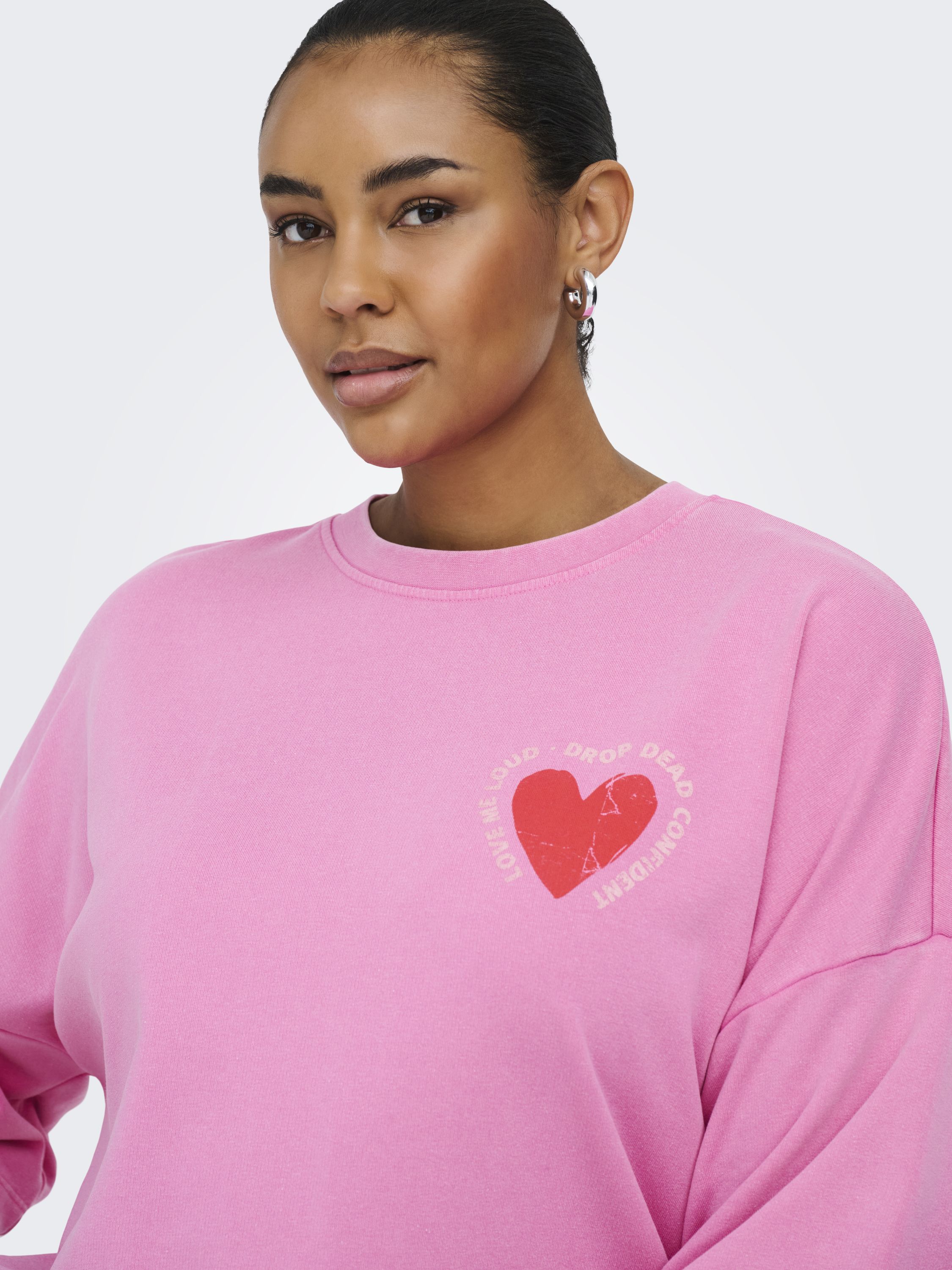 T-Shirt LUCILLA Boxy Fit - Wild Orchid/Lucilla heart - Pink