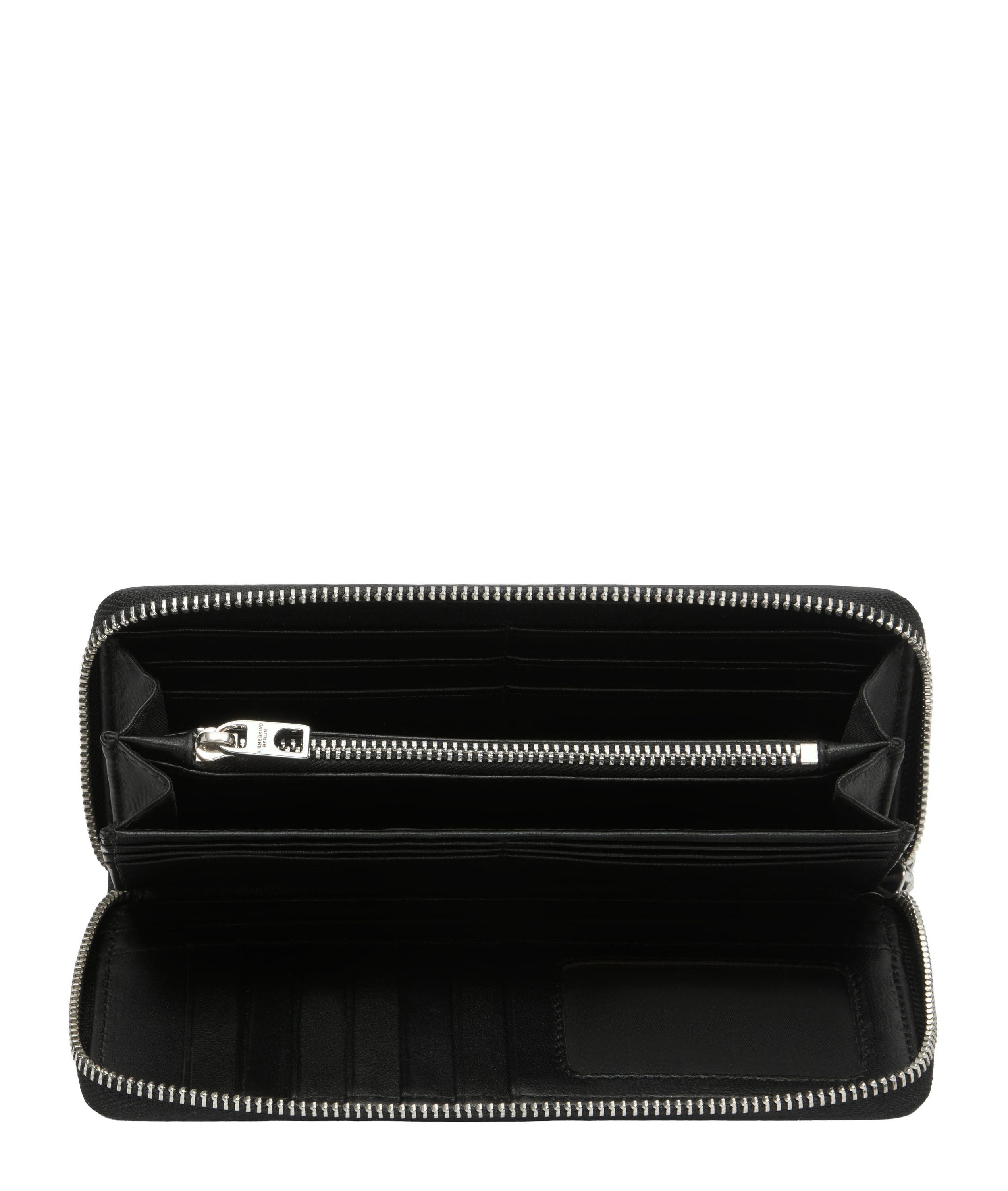 Geldbörse GIGI aus Leder - 9999-GREY/BLACK - Schwarz