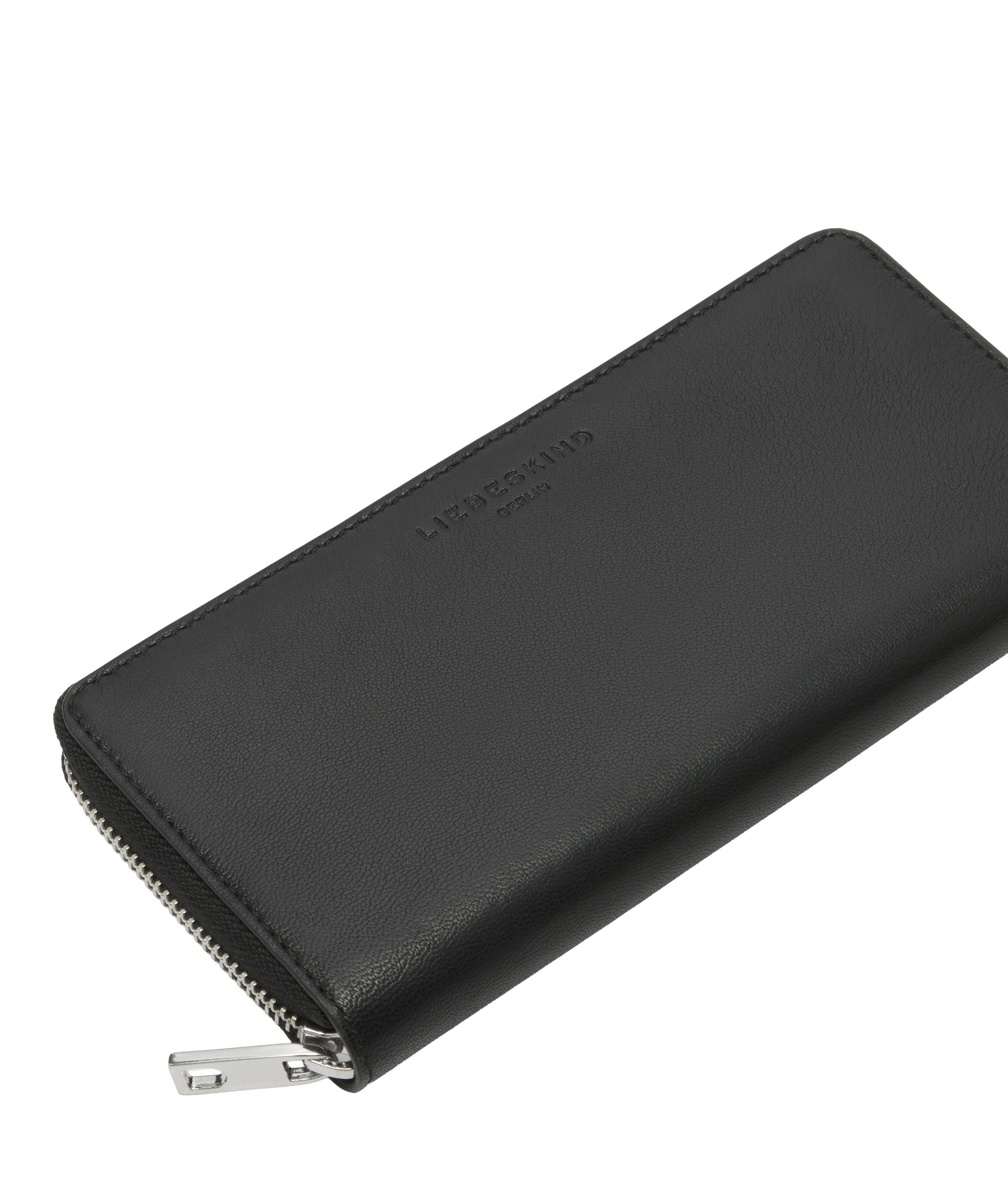 Geldbörse GIGI aus Leder - 9999-GREY/BLACK - Schwarz