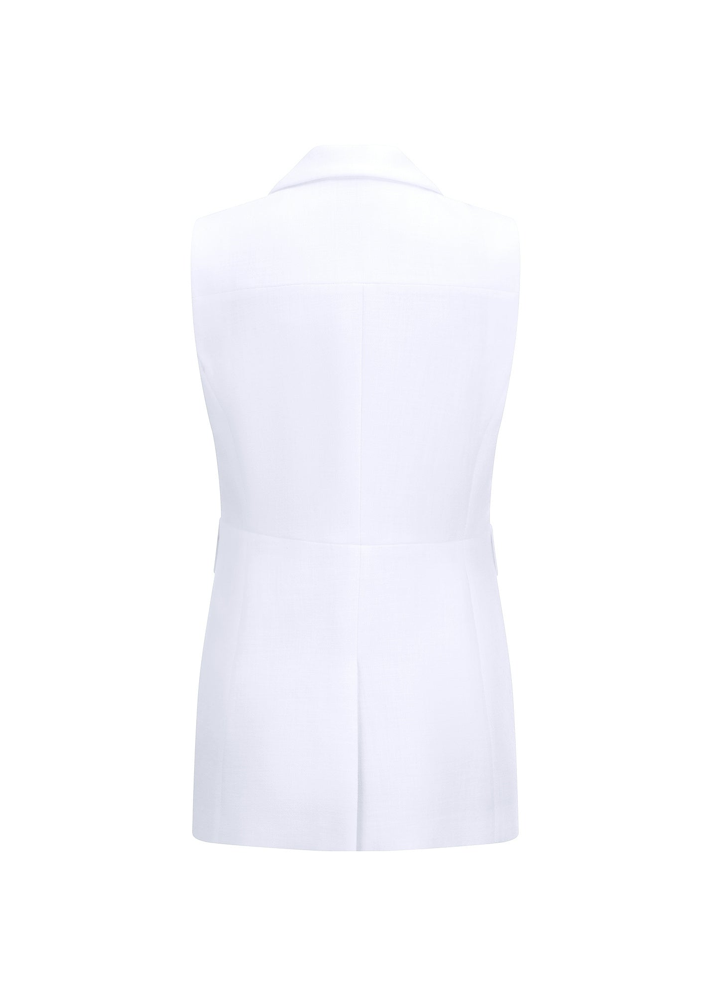 Blazer-Weste aus Viskosemix - 100-white - Weiß