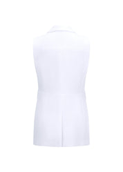 Blazer-Weste aus Viskosemix - 100-white - Weiß