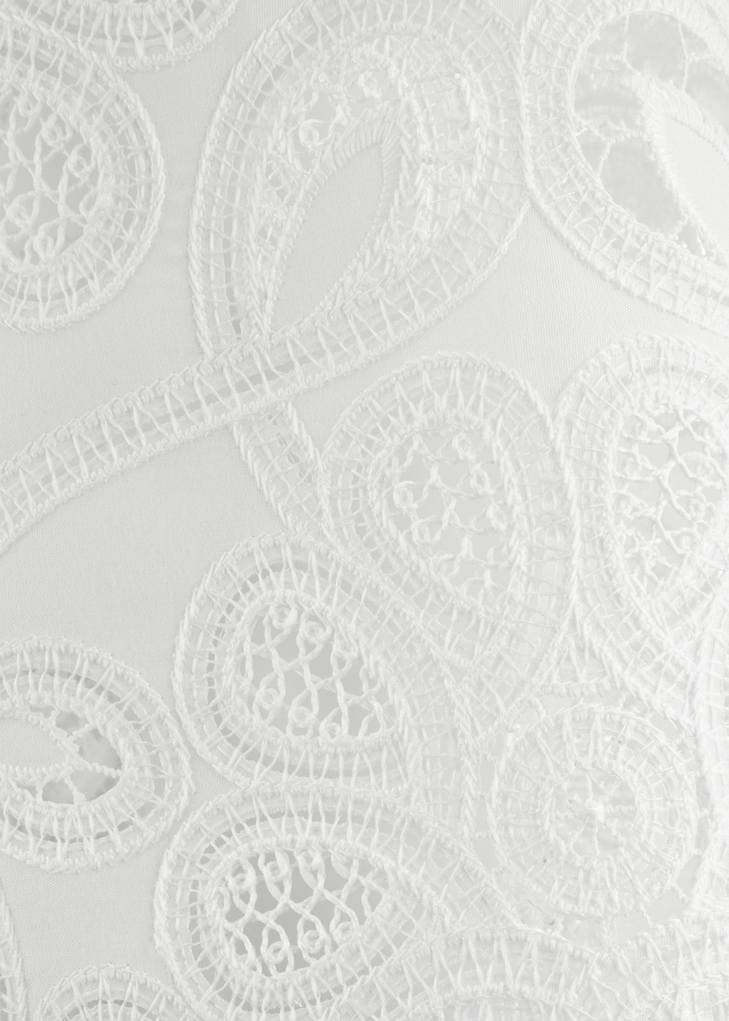 Baumwollbluse mit Spitze - 110-offwhite - Weiß