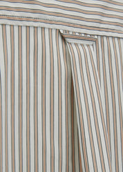 Bluse gestreift mit V-Ausschnitt - 860-straw patterned - Beige