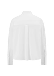 Bluse aus Baumwollmix - 100-white - Weiß