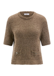 Strickpullover aus Baumwollmix - 606-coconut - Braun