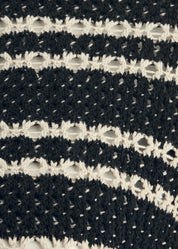 Strickpullover aus Baumwolle - 987-black patterned - Schwarz