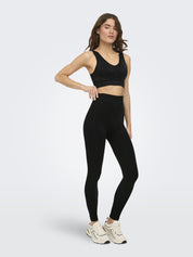 Funktionsleggings ONPEDDA Scrunch - Black/w. Wash - Schwarz