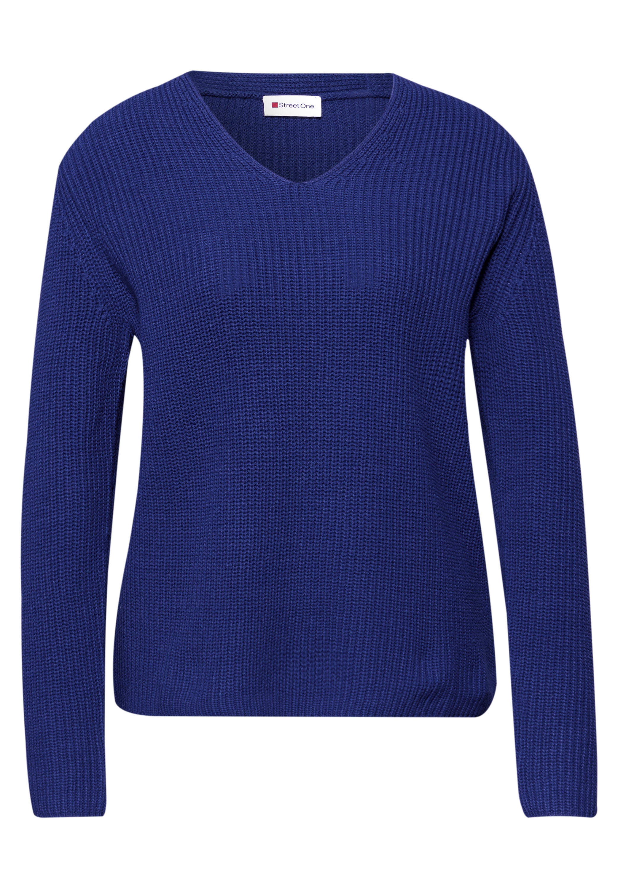 Strickpullover aus Baumwollmix - 17396-amparo blue - Blau