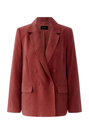 Blazer aus fließender Viskose-Mischung - 3760-red pear - Rot