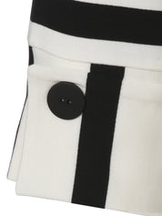 T-Shirt aus Viskose - 950100-ecru / schwarz - Schwarz | Weiß