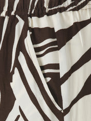 Hose Wide Leg - 730920-mocca / creme - Braun