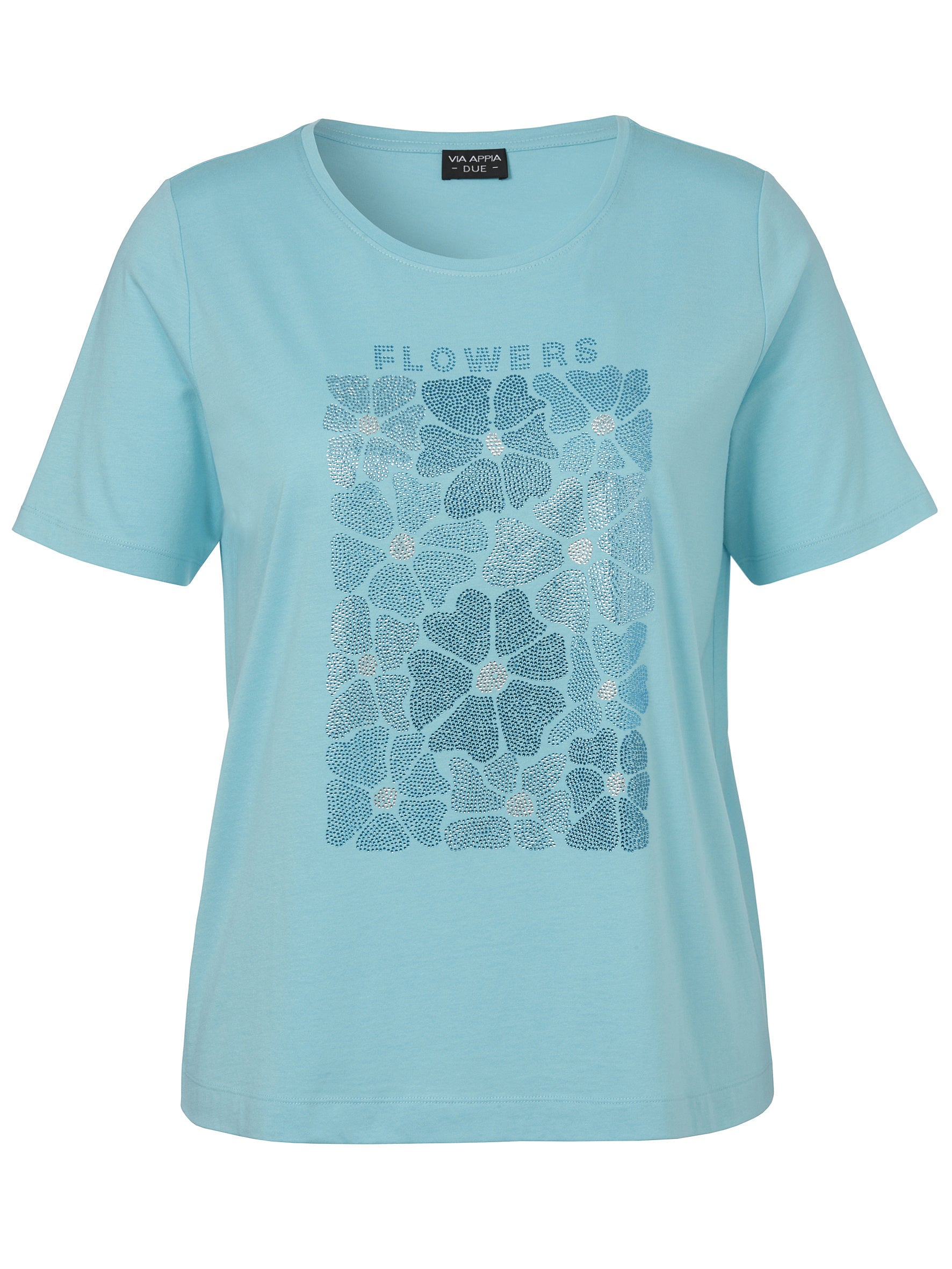 T-Shirt aus Baumwolle - 573-türkis multicolor - Türkis