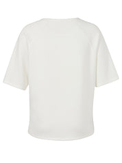 T-Shirt aus Viskosemix - 950-ecru - Weiß