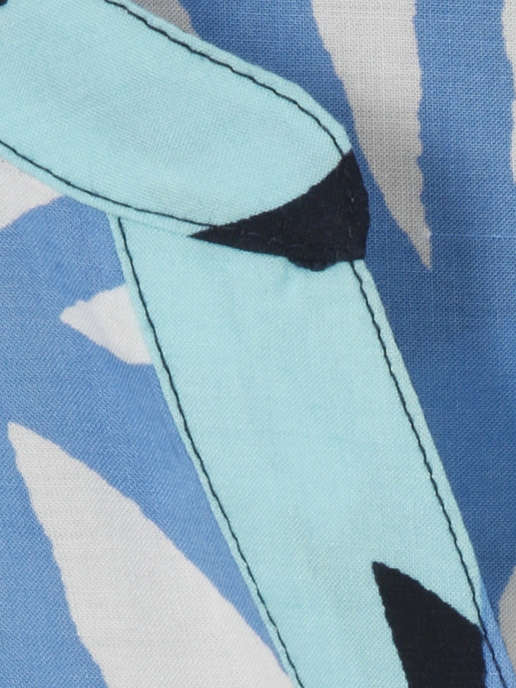 Tunikabluse aus Viskose - 803-marine multicolor - Türkis