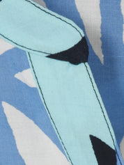 Tunikabluse aus Viskose - 803-marine multicolor - Türkis