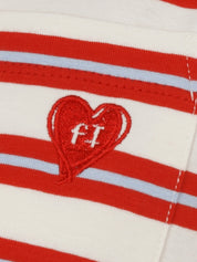 T-Shirt aus Baumwolle - 357-red multicolor - Rot