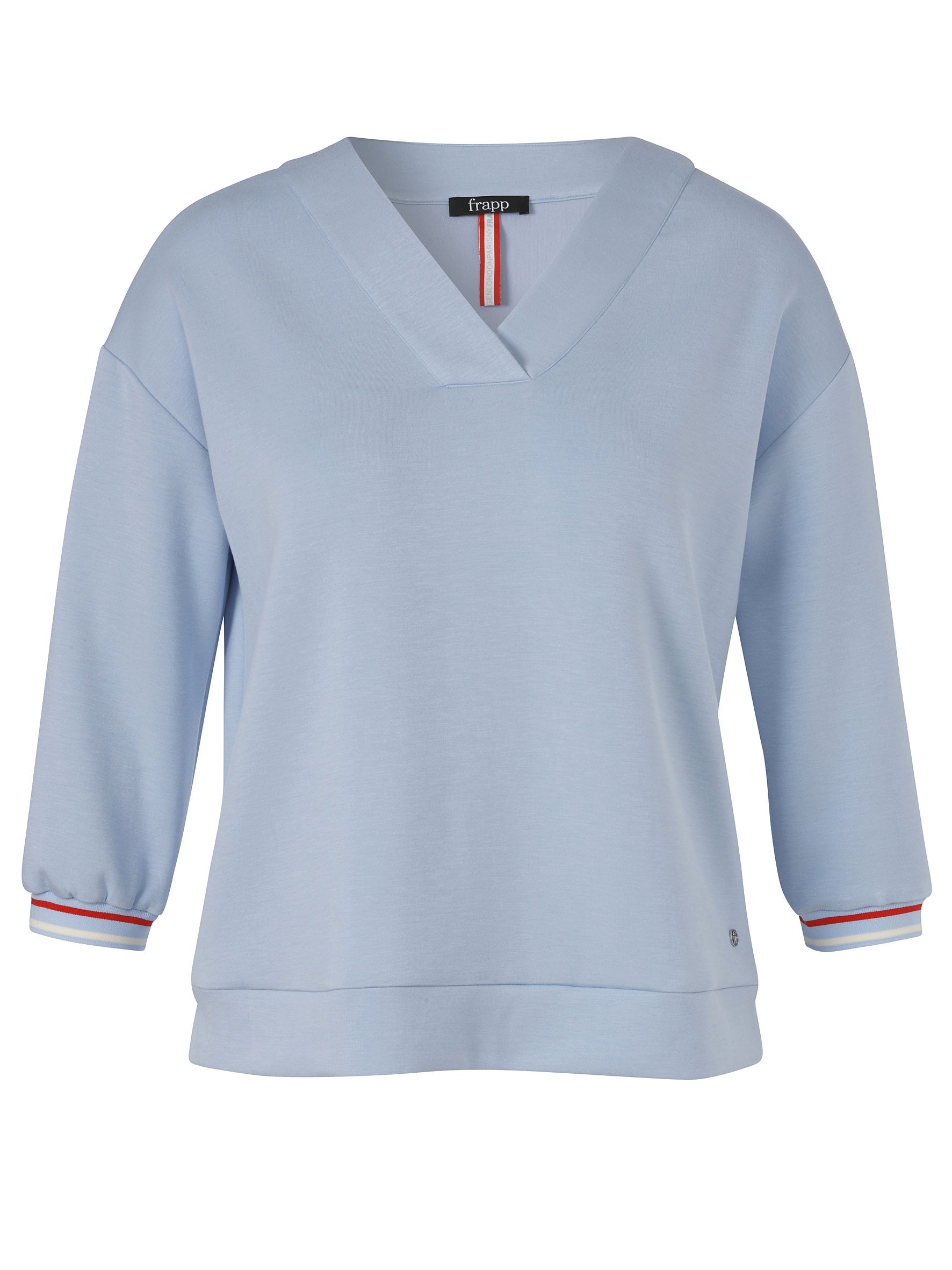 Sweatshirt aus Viskosemix - 887-powder blue multicol - Blau