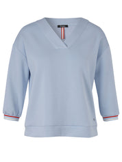 Sweatshirt aus Viskosemix - 887-powder blue multicol - Blau