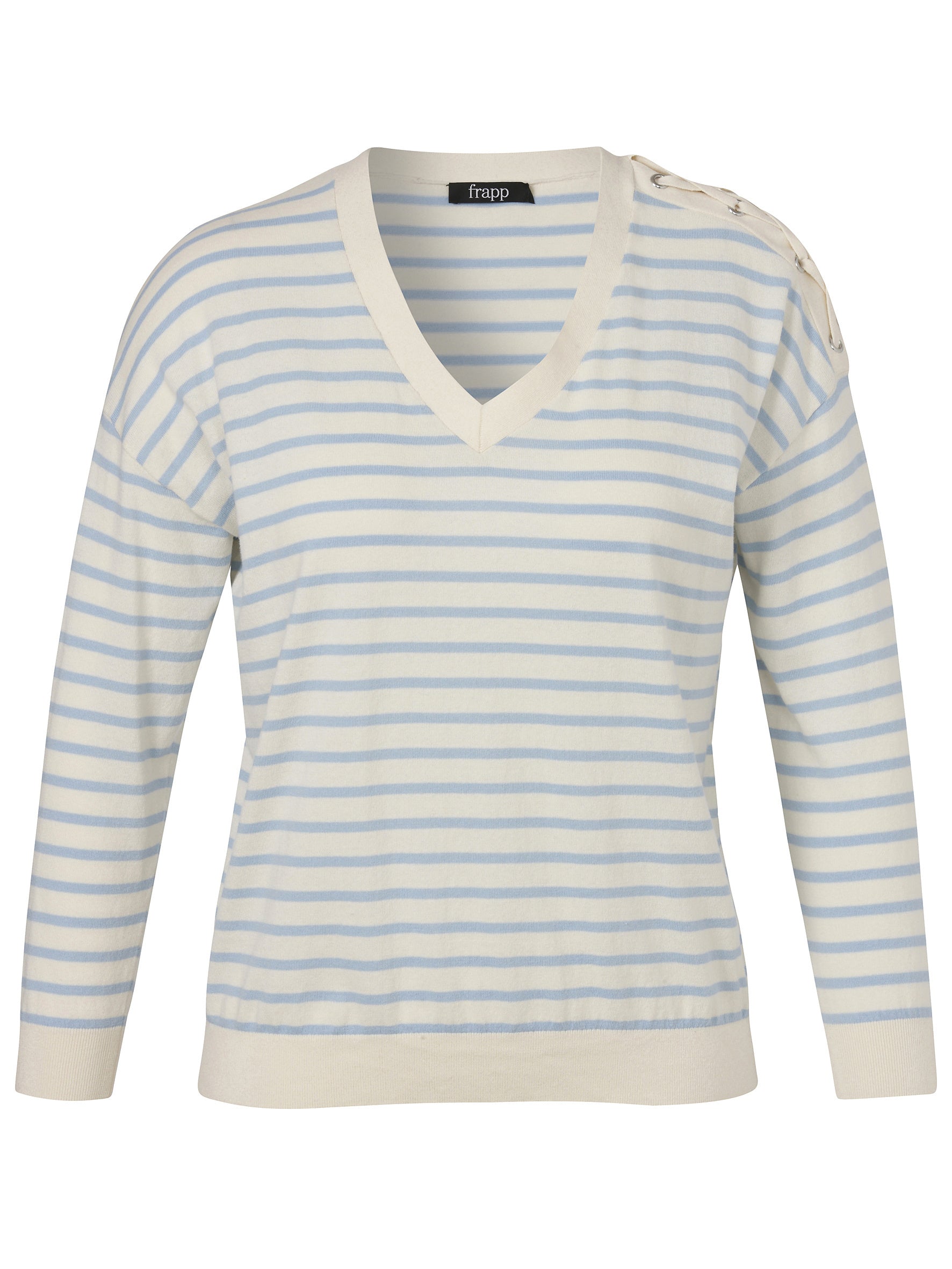 Strickpullover aus Baumwolle - 884794-powder blue / butter - Blau