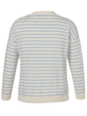 Strickpullover aus Baumwolle - 884794-powder blue / butter - Blau