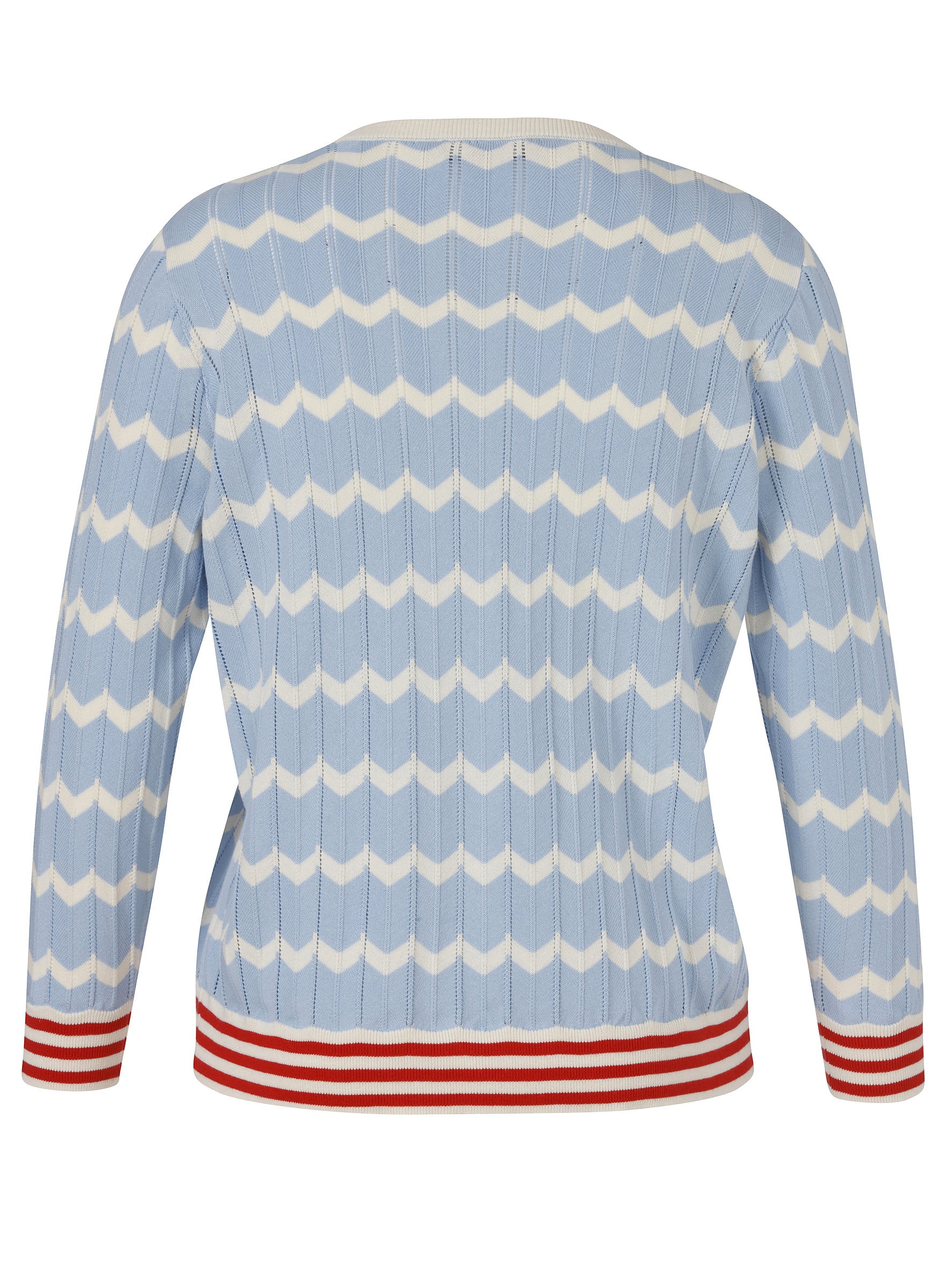 Strickjacke aus Baumwolle - 887-powder blue multicol - Blau