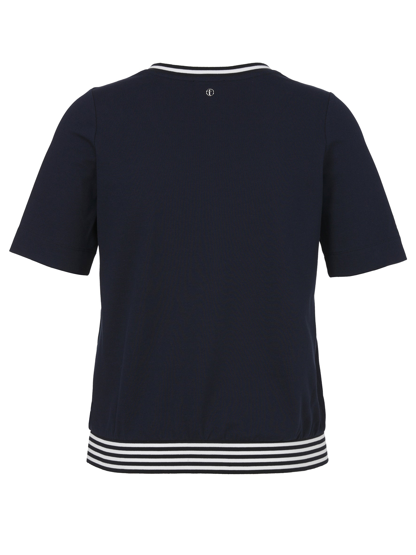 T-Shirt aus Baumwolle - 804994-navy / white - Blau