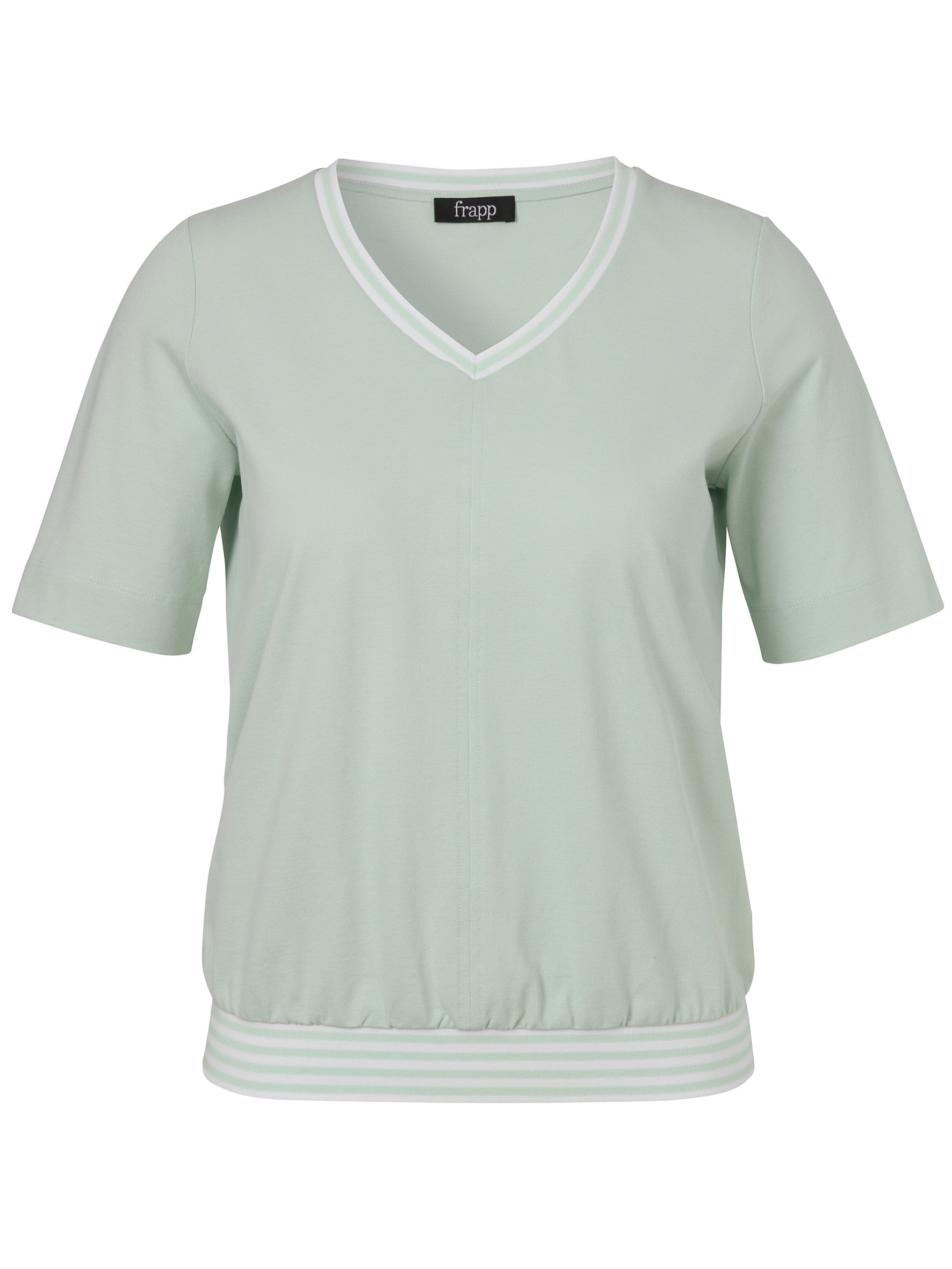 T-Shirt aus Baumwolle - 584994-mint / white - Grün