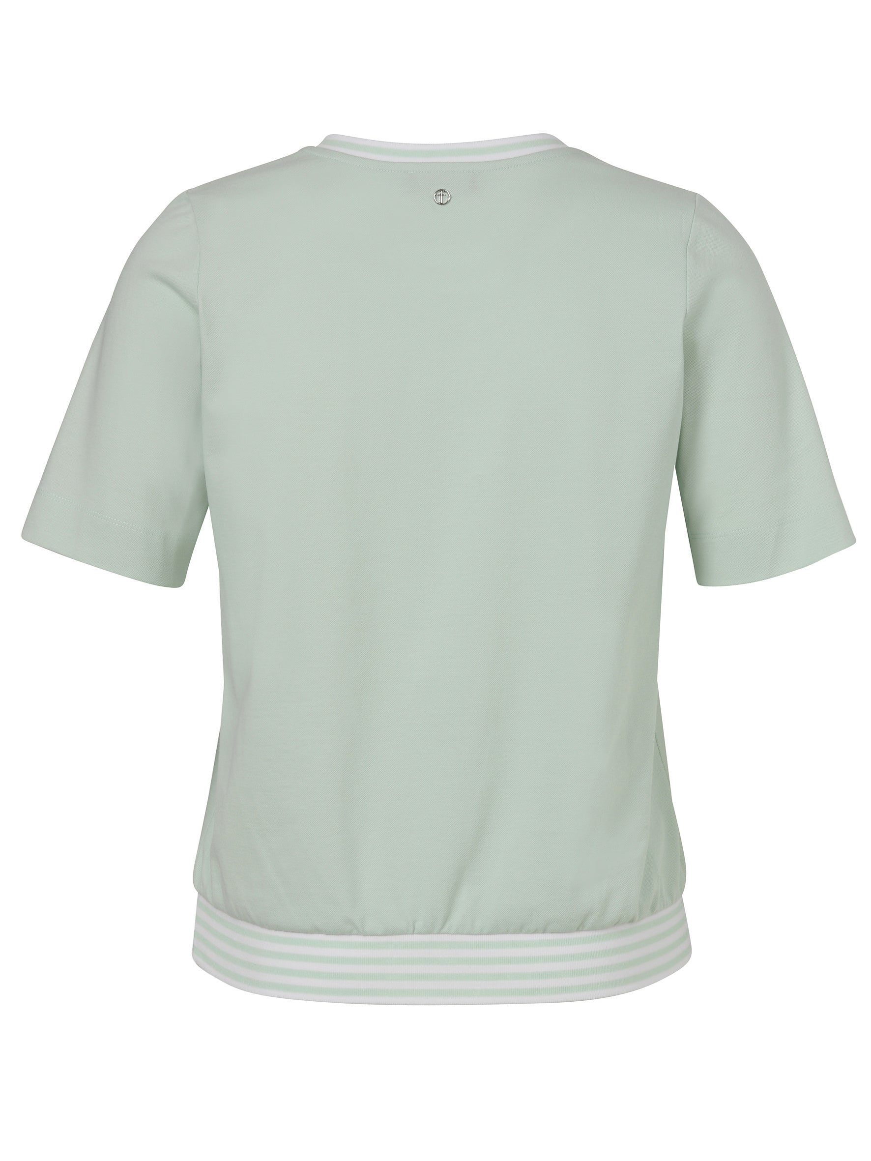 T-Shirt aus Baumwolle - 584994-mint / white - Grün