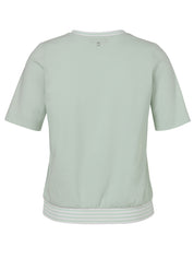 T-Shirt aus Baumwolle - 584994-mint / white - Grün
