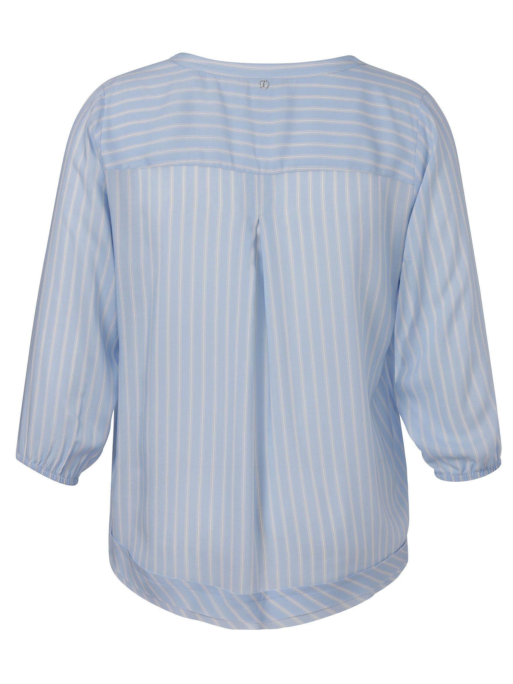 Bluse gestreift aus Viskose - 884794-powder blue / butter - Blau