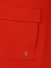 Jacke mit Stehkragen aus Viskosemix - 354-red - Rot