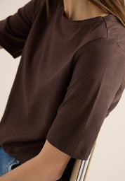 T-Shirt Regular Fit aus Bio-Baumwolle - 17493 macchiato brown - Braun