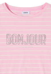 T-Shirt aus Baumwolle - 37600 light blush rose - Rosa