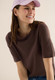 T-Shirt Regular Fit aus Bio-Baumwolle - 17493 macchiato brown - Braun