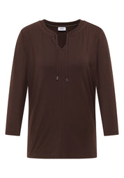 Langarmshirt Regular Fit aus Baumwollmix - 17493 macchiato brown - Braun