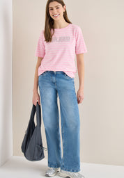 T-Shirt aus Baumwolle - 37600 light blush rose - Rosa