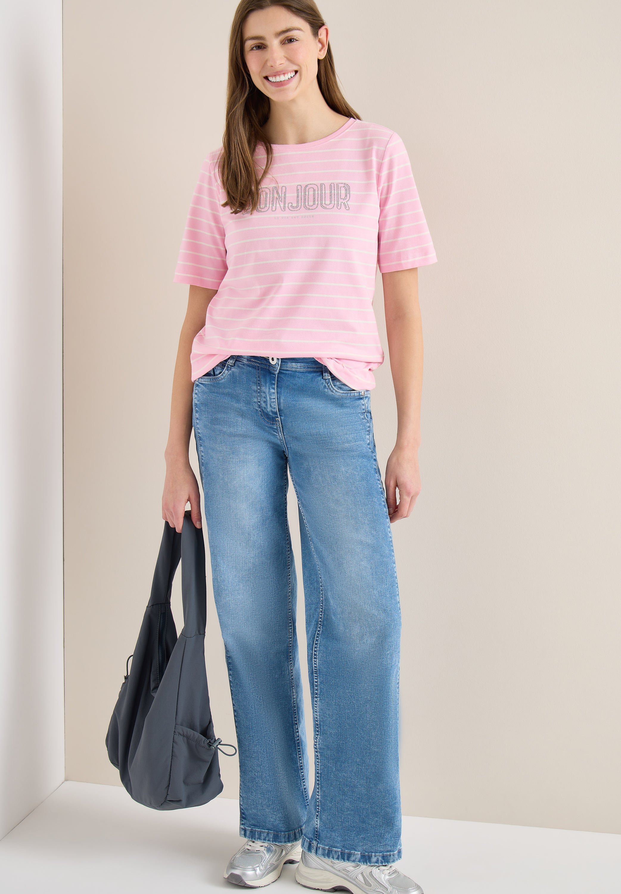 T-Shirt aus Baumwolle - 37600 light blush rose - Rosa