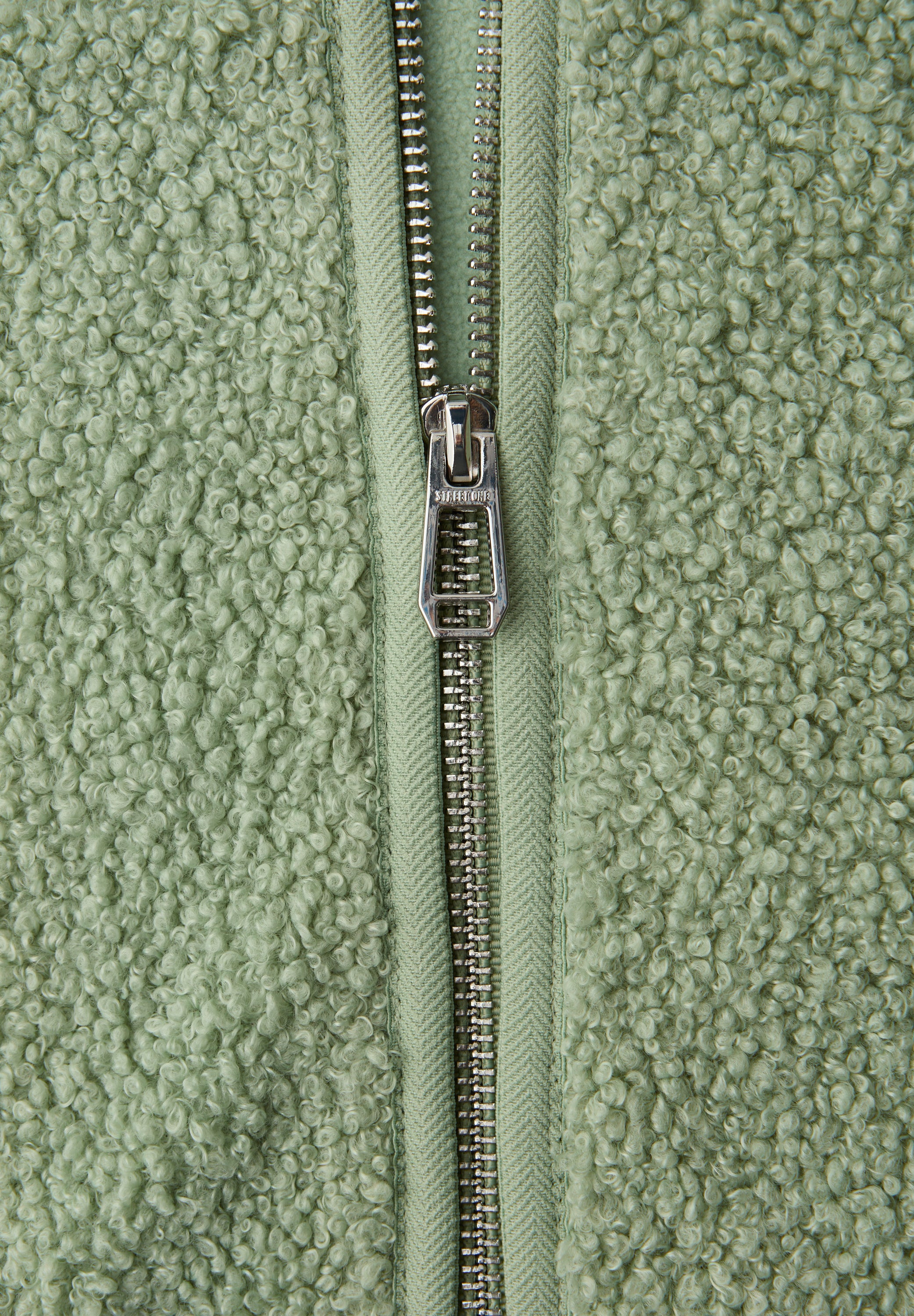 Teddy-Weste mit Stehkragen - 17225-Bright Pistachio - Grün