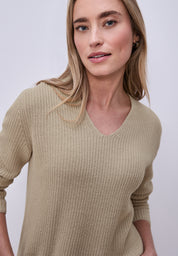 Strickpullover aus Baumwollmix - 16667-cotton beige - Beige